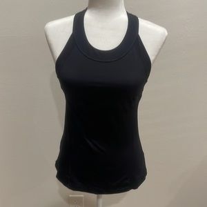 Lululemon women’s black racerback sports workout bra/tank sz 8